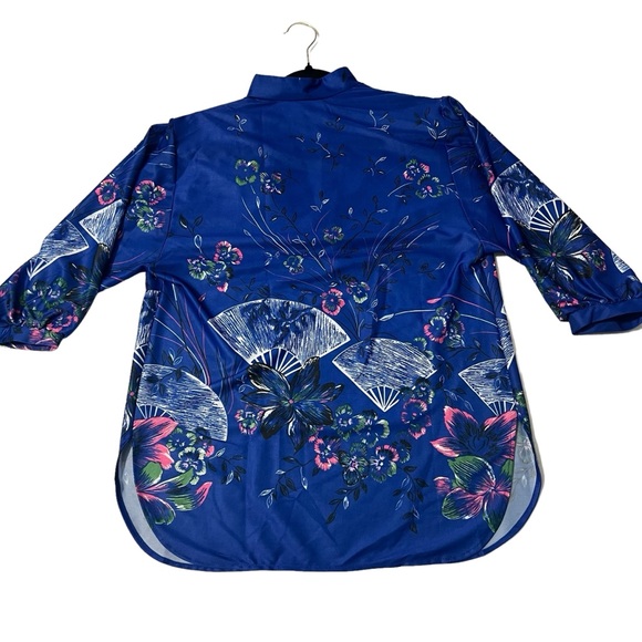 PennyLou - Womens Vintage Oriental Floral Top Sz MD - Picture 6 of 8